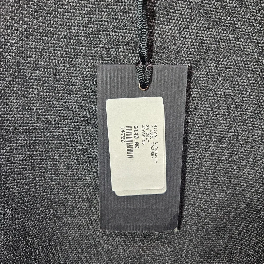 $140 NEW Haight & Ashbury Dress Pants Men 36‎ x 32 Flat Front Gray - Picture 6 of 11